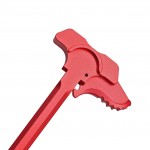 AR-15 Tactical "BAT" Style Charging Handle Assembly w/ Oversized Latch Non-Slip - Red